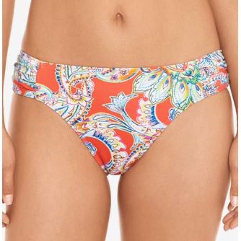 Lauren Ralph Lauren Shirred-Side Hipster Bikini Bottoms Size 4